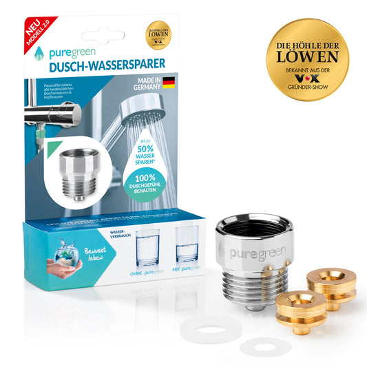 puregreen Wassersparer für die Dusche chromfarben