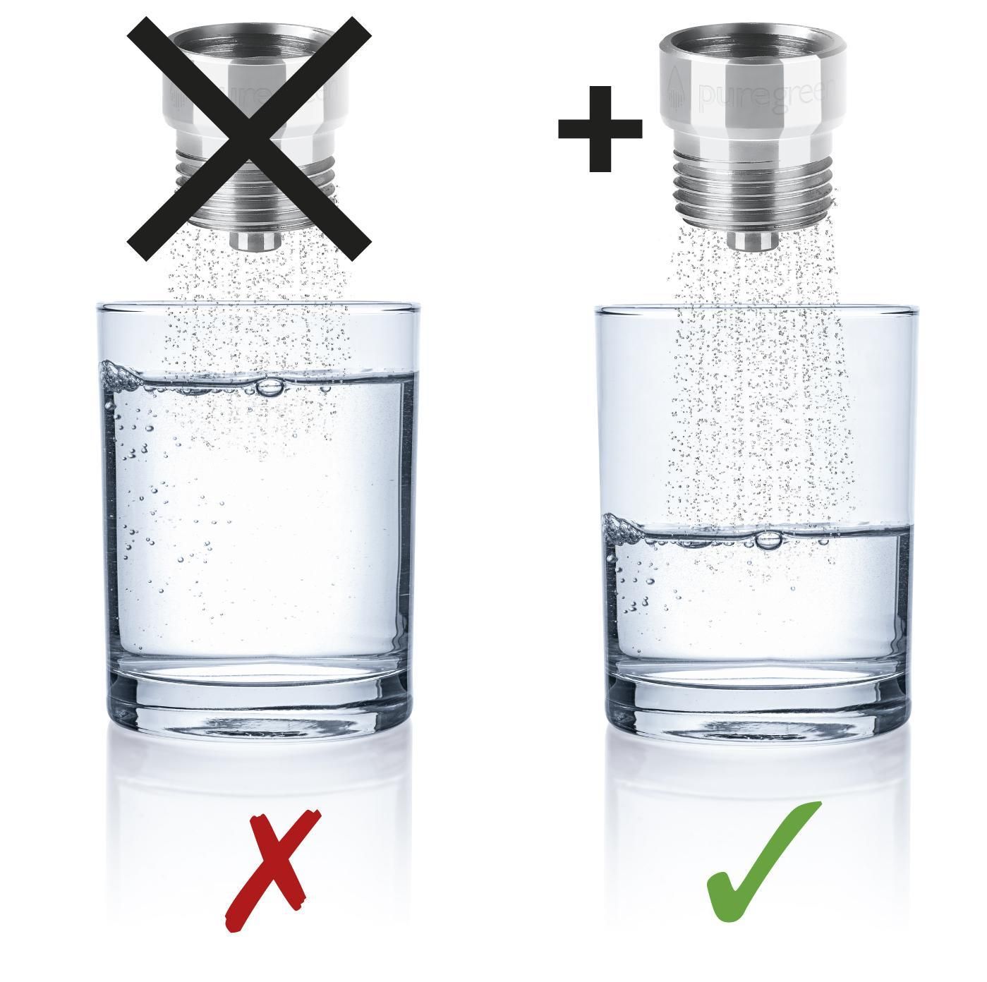 puregreen Wassersparer für die Dusche chromfarben