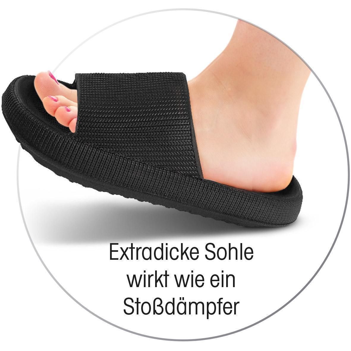 RelaxVital Wolken Slipper (Grösse: 37) schwarz