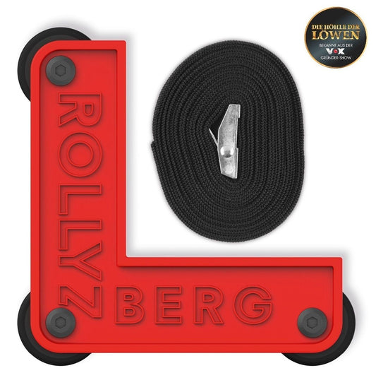 Rollyzberg Transportrollen 2er-Set (Farbe: rot) inkl. 2 Gurte