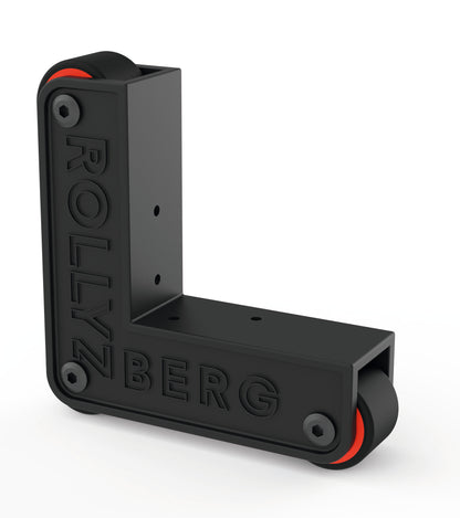 Rollyzberg Transportrollen 2er-Set (Farbe: schwarz) inkl. 2 Gurte