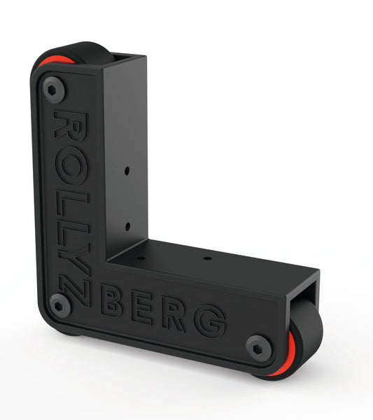 Rollyzberg Transportrollen 2er-Set (Farbe: schwarz) inkl. 2 Gurte