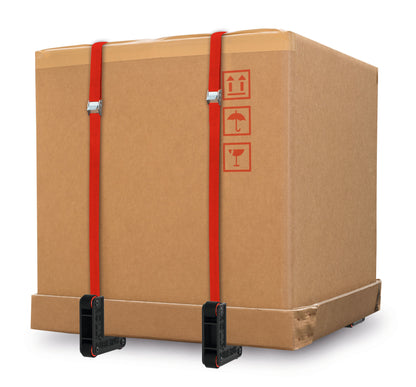 Rollyzberg Transportrollen 2er-Set (Farbe: schwarz) inkl. 2 Gurte