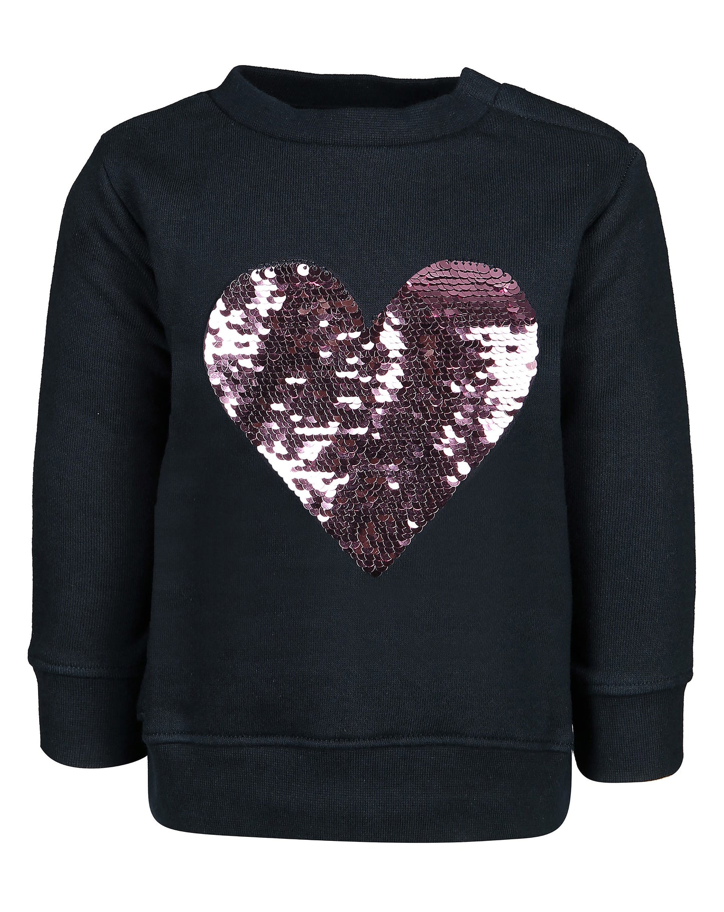 zoolaboo Sweatshirt "Herz" mit Wendepailletten, blau (Grösse: 80)