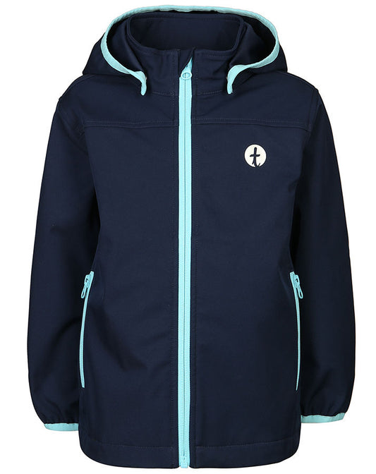 Softshelljacke KONTRAST in navy/hellblau (Grösse: 110)