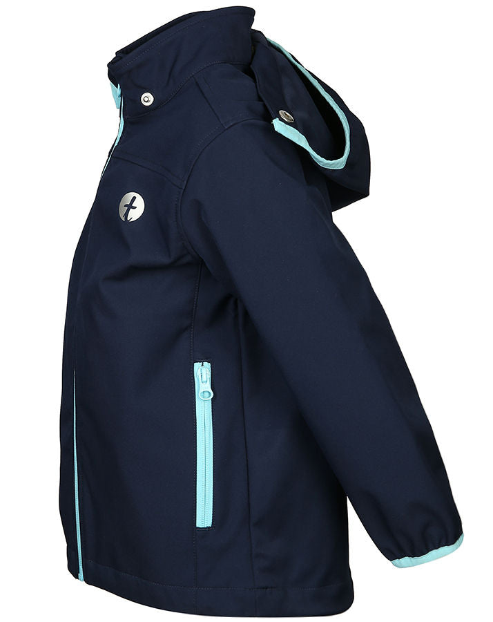 Softshelljacke KONTRAST in navy/hellblau (Grösse: 110)