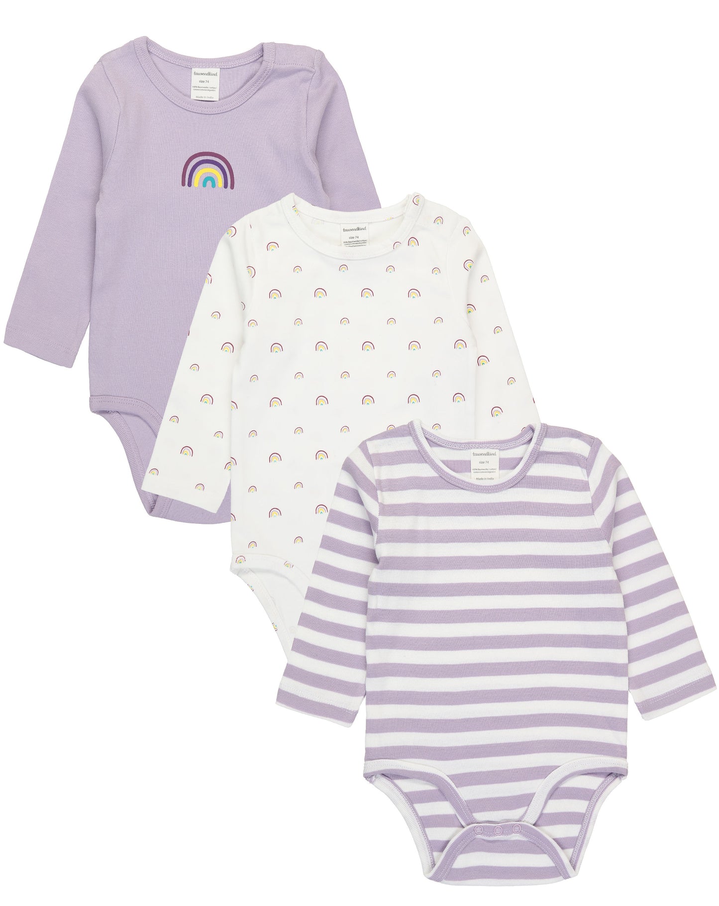 Langarm-Body 3er-Pack Gr. 98