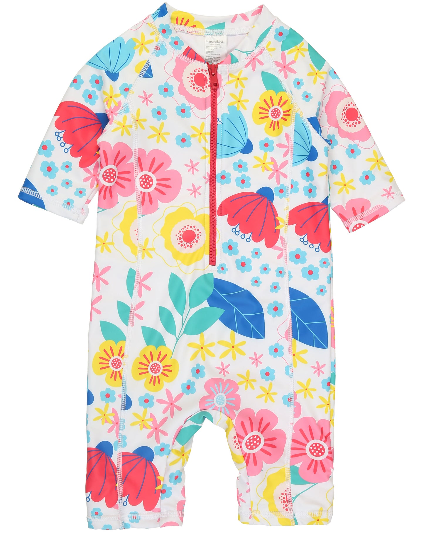 Schwimmanzug FLOWER POWER Gr.110/116  in bunt