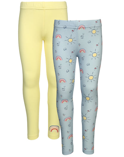 Leggings FLORIDA Gr.116/122 2er-Pack in blau/gelb
