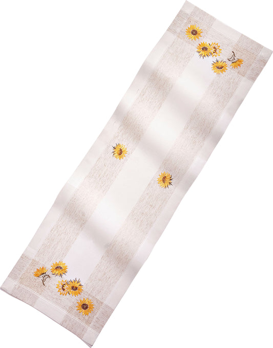 Tischläufer "Sonnenblumen" mit Stickerei, 40 x 140 cm