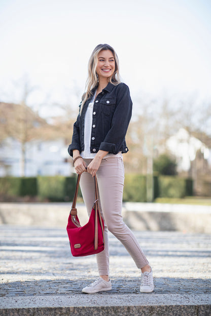 Arrows Schulter- und Rucksacktasche "Emmi", Canvas (Farbe: rot)