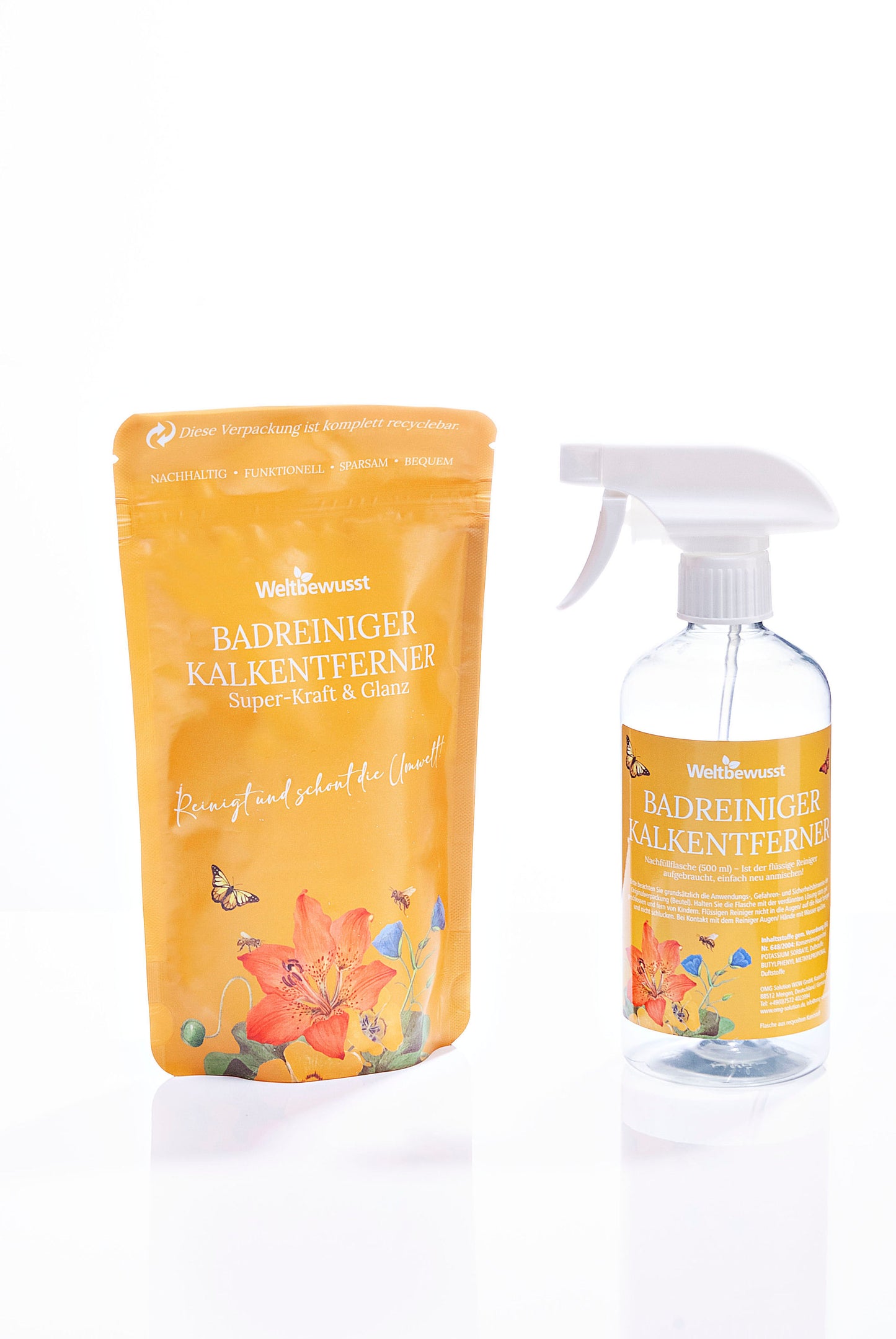 Badreiniger Beutel 400 g und Sprühflasche