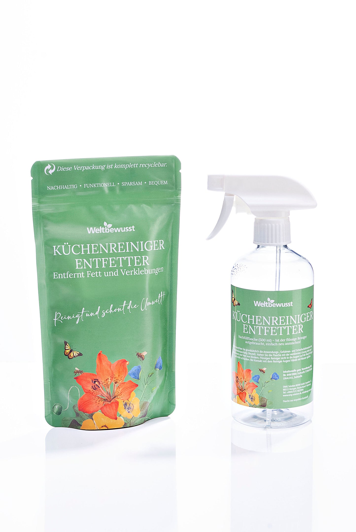 Küchenreiniger Beutel 400 g und Sprühflasche