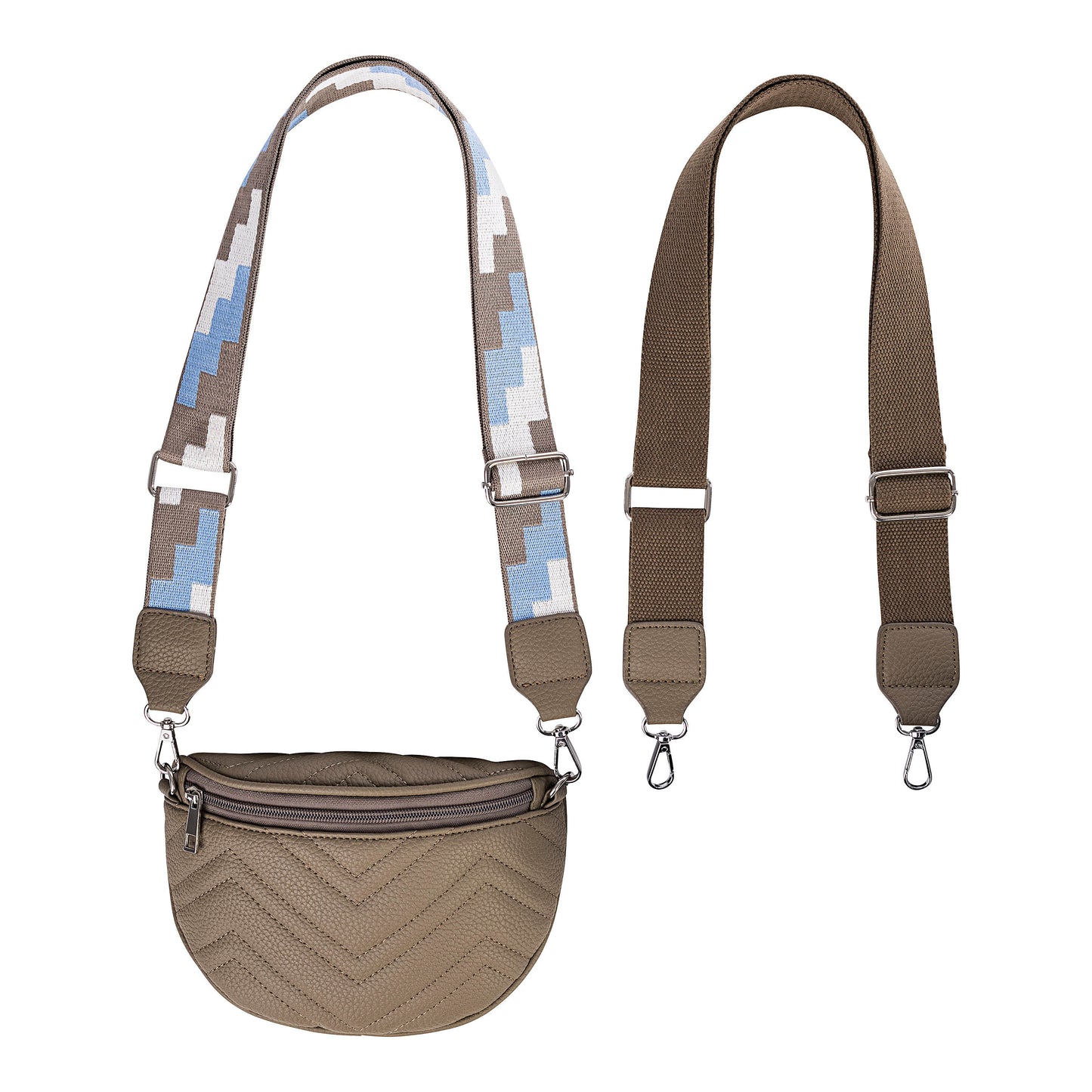 HJP Umhänge- & Bauchtasche "Couture" (Farbe: taupe)