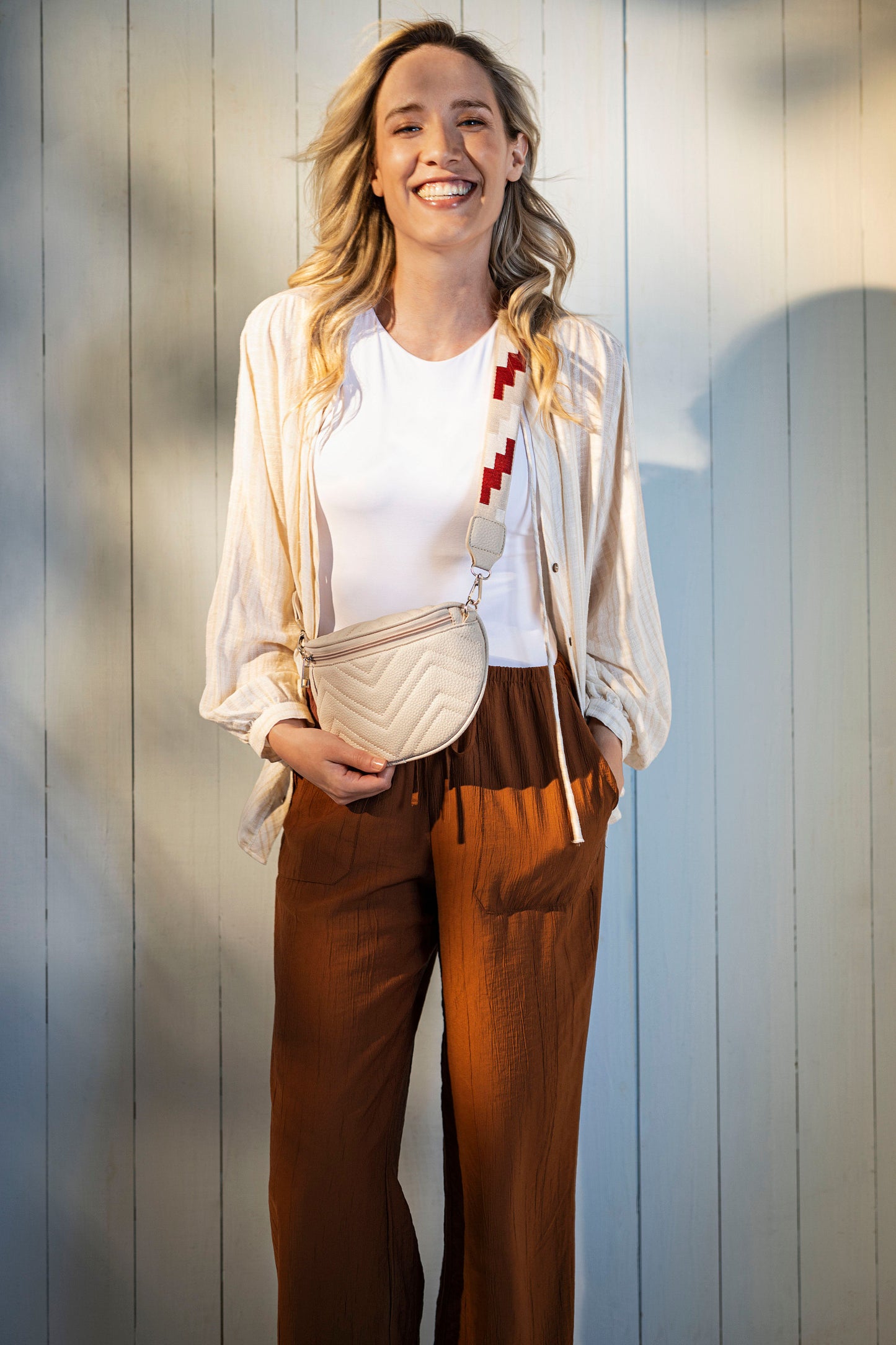 HJP Umhänge- & Bauchtasche "Couture" (Farbe: taupe)