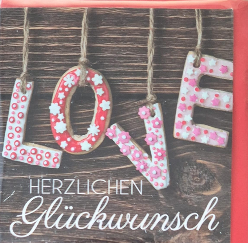 Herzlichen Glückwunsch (8 x 8 cm)