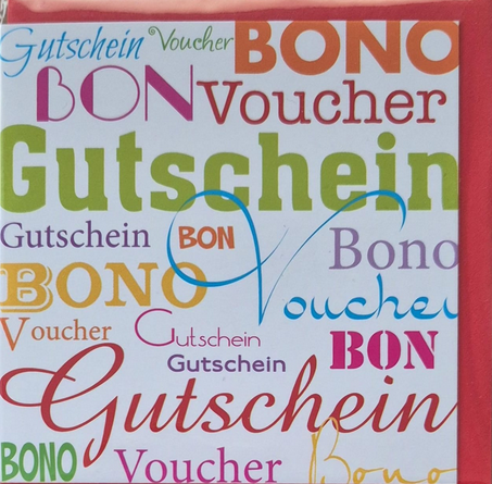 Gutschein  (8 x 8 cm)