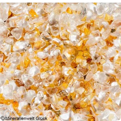 Edelstein Wasserstab "Kreativität und Schaffenskraft" (Bernstein und Bergkristall)