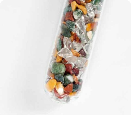 Edelstein Wasserstab "Flexibilität und Zufriedenheit" (Mookait, Moosachat und Bergkristall)