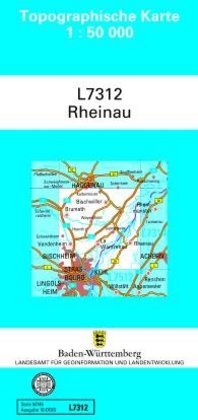 Topographische Karte Baden-Württemberg, Zivilmilitärische Ausgabe - Rheinau