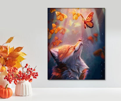 Diamond Painting "Fuchs und Schmetterling" 40 x 50 cm