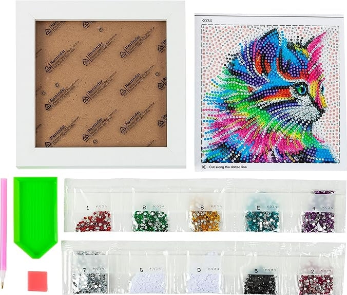 Bastelset Diamond Painting Bild inkl. Rahmen 18x18 cm