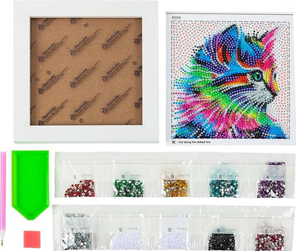 Bastelset Diamond Painting Bild inkl. Rahmen 18x18 cm