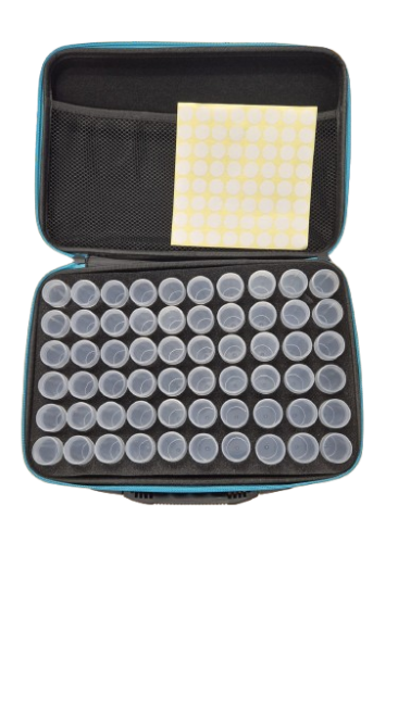 Diamond Painting Zubehör-Koffer mit 60 Aufbewahrungsdosen