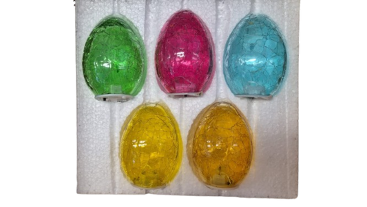 LED-Dekoleuchten "Glaseier" 5er-Set