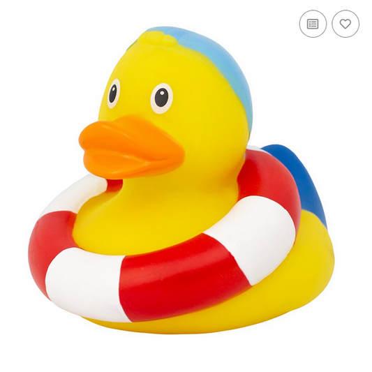 Lilalu Badeente - Ente mit Schwimmring