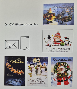 5er-Set Weihnachtskarten