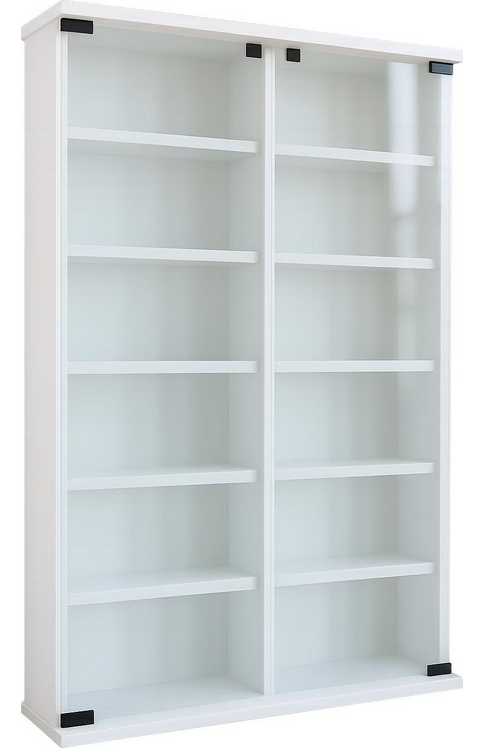 VCM Roma CD/DVD-Turmregal für 300 CDs - Weiß, 60 x 18 x 91,5cm