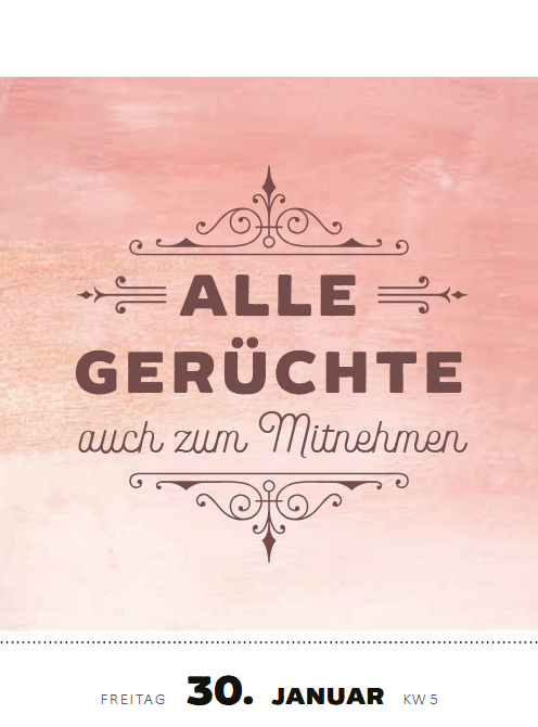 Tagesabreisskalender 2026 "Was du heute kannst entkorken, das verschiebe nicht auf morgen" (14.5 x 10.5 cm)