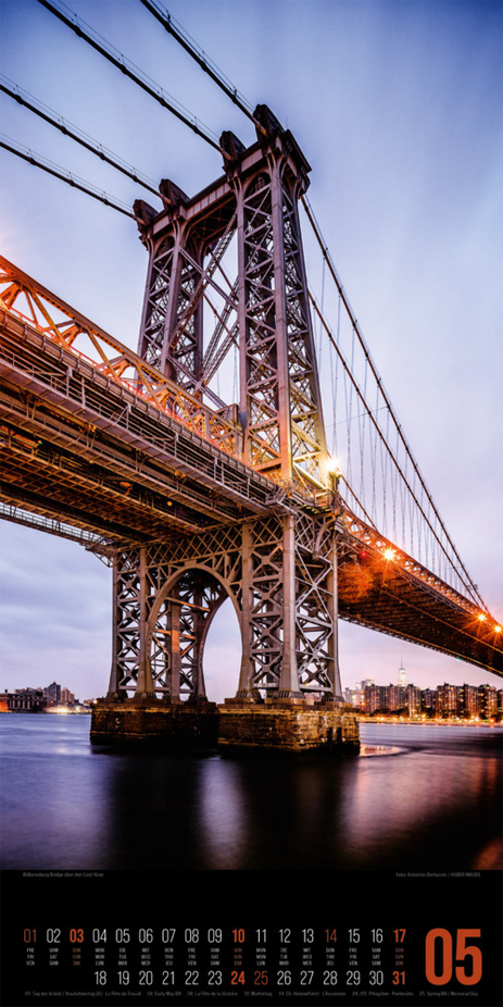 XL-Kalender 2026 "New York" ( 33 x 66 cm)