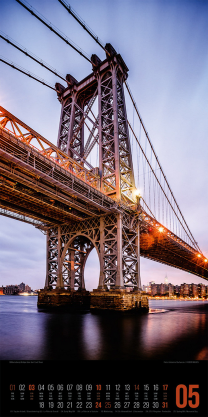 XL-Kalender 2026 "New York" ( 33 x 66 cm)