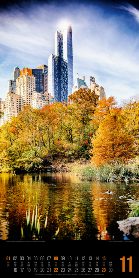 XL-Kalender 2026 "New York" ( 33 x 66 cm)