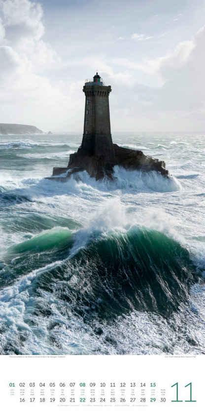 XL-Kalender 2026 "Leuchttürme" ( 33 x 66 cm)