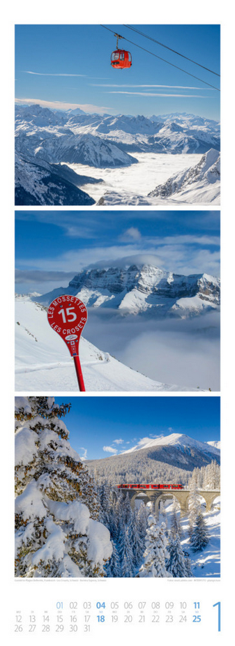 Triplet-Kalender 2026 "Bergzeit" (24 x 66 cm)