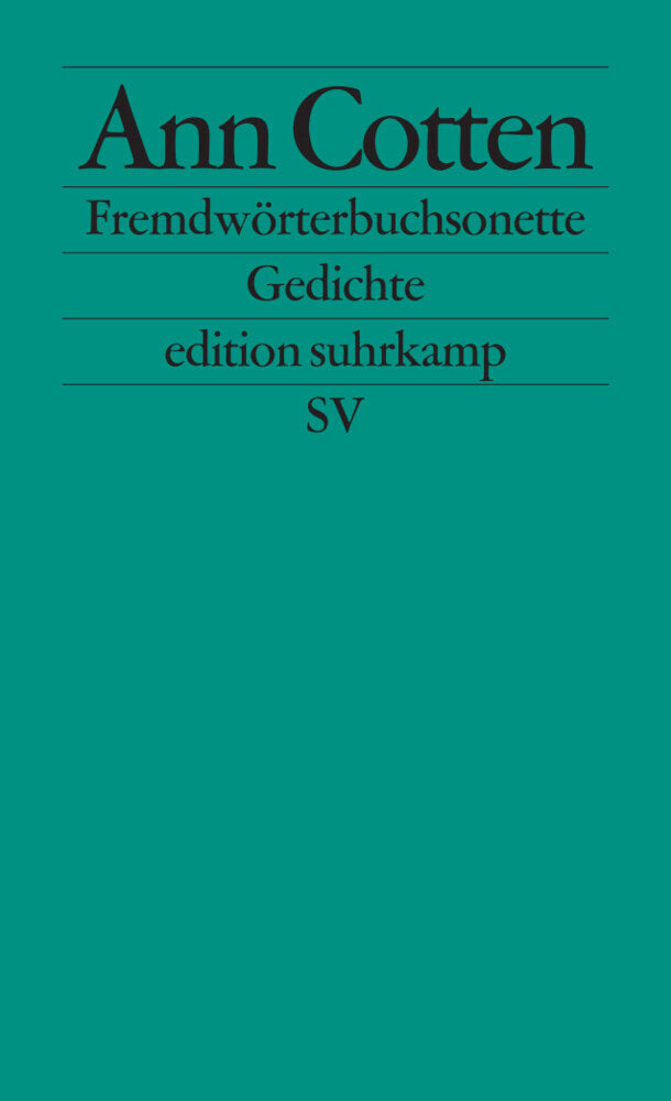 Fremdwörterbuchsonette (Ann Cotten)