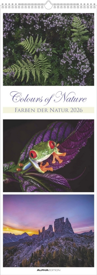 Triplets Kalender 2026  "Colours of Nature" ( 25 × 69 cm)