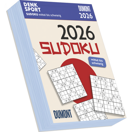 Tagesabreisskalender 2026 "Sudoku" (mittel bis schwierig, 12 x 16 cm)