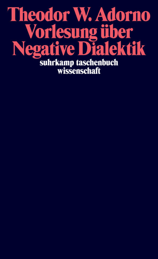Vorlesung über Negative Dialektik (Theodor W. Adorno)