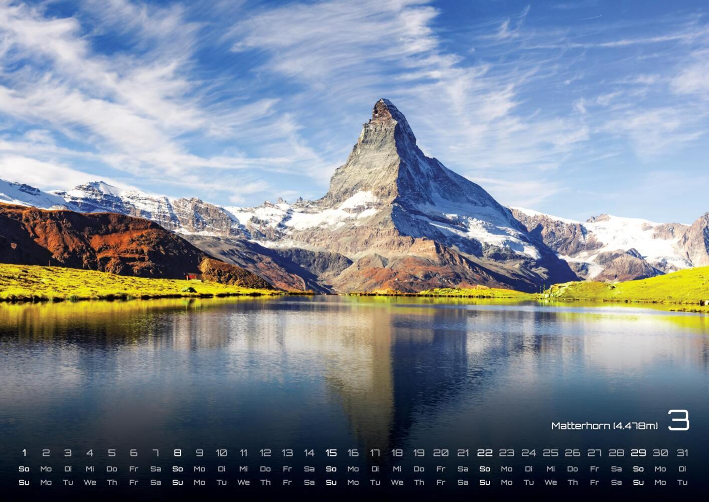 Posterkalender 2026 "Schweiz" (DIN A2, 60 x 42 cm)