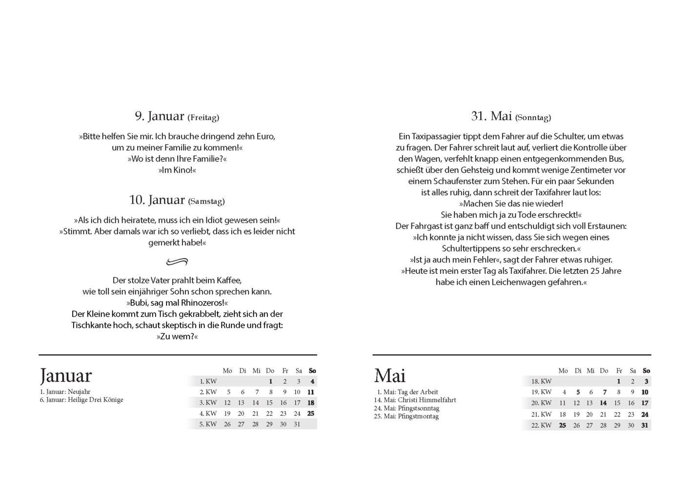 Tagesabreisskalender "Witze" 2026 - jetzt 30% lustiger! (16.6 x 22.1 cm)
