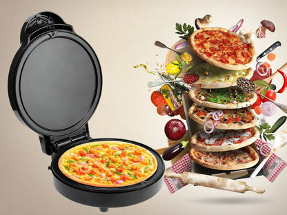 Elektrischer Pizzaofen 1000 W, antihaftbeschichtet