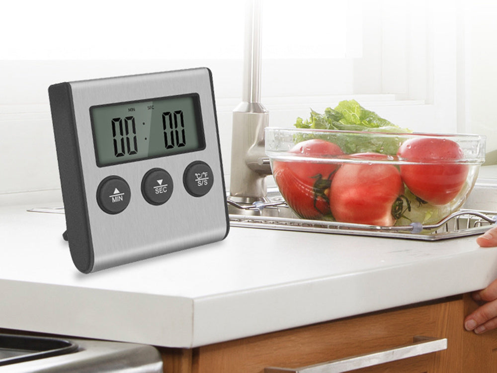 Thermometer mit Fleischsonde zum Braten von Fleisch