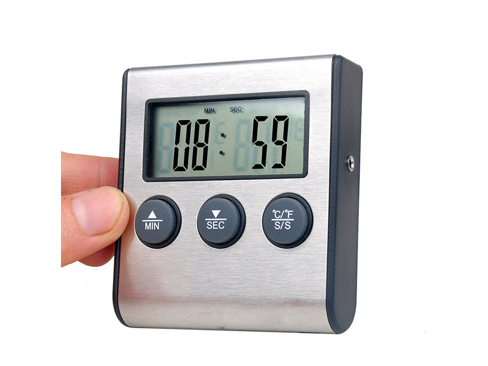 Thermometer mit Fleischsonde zum Braten von Fleisch