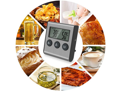 Thermometer mit Fleischsonde zum Braten von Fleisch