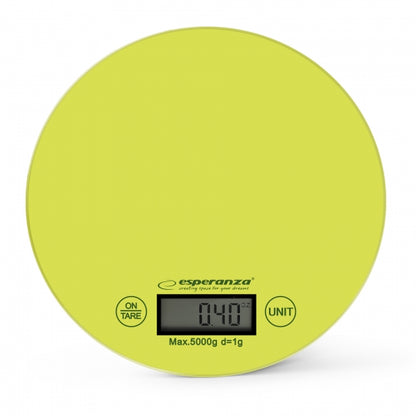 Mangogrüne LCD-Küchenwaage aus Glas