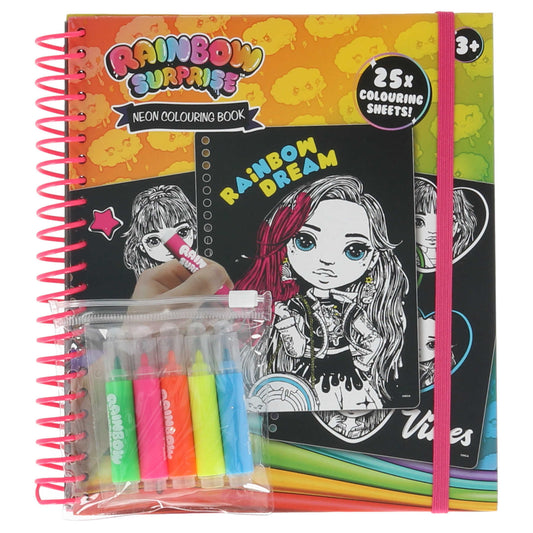 Rainbow Surprise Malbuch - Neon